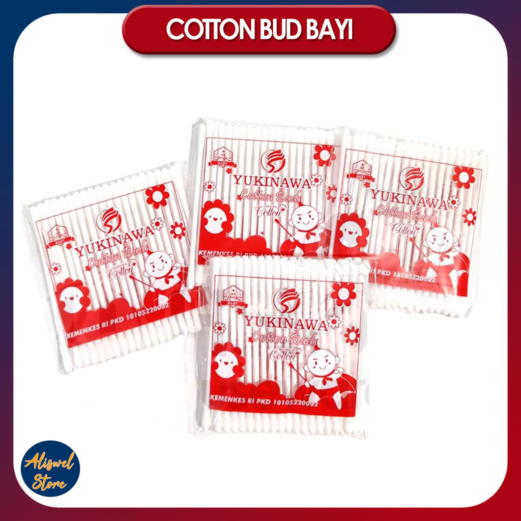 Cotton Bud Bayi 100% Kapas Murni Yukinawa Isi 40 Pcs