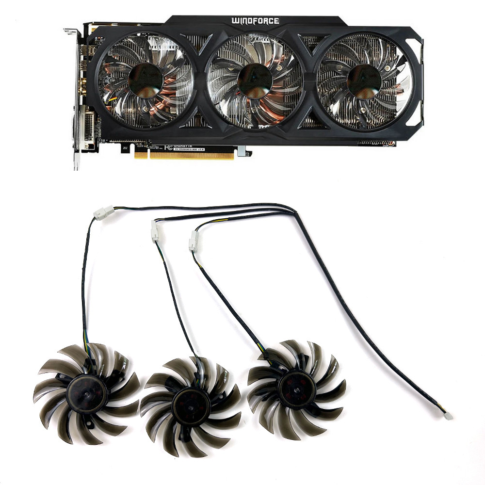 Cooling 75MM 4PIN T128010SU PLD08010S12HH For Gigabyte GTX 980 760 670 580 770 760 960 560Ti R9 290X