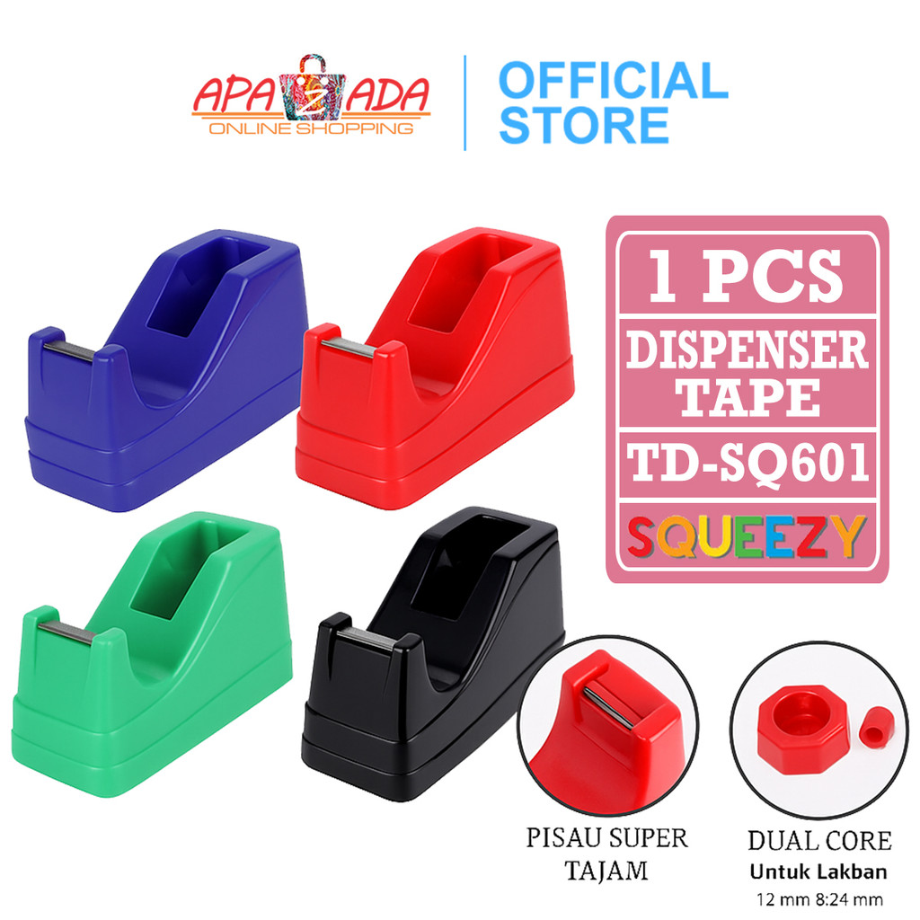 

Apazada - Tape Dispenser Tape Cutter Squeezy / Pemotong Solatip Perekat TD-SQ601 / Tape Dispenser