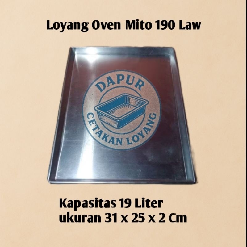 loyang oven listrik Kirin Mito 190 law - cetakan kue alumunium anti lengket