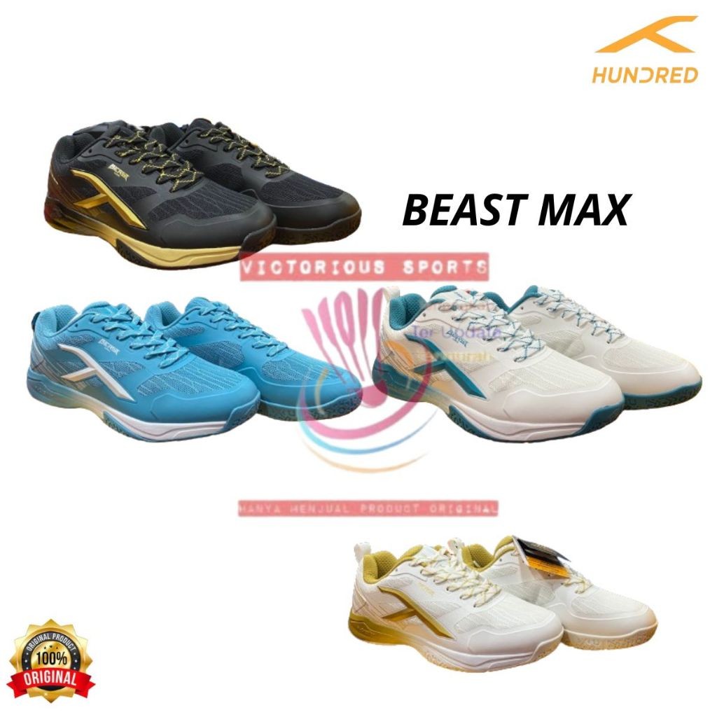 SEPATU HUNDRED BADMINTON BULUTANGKIS HUNDRED BEAST MAX ORIGINAL