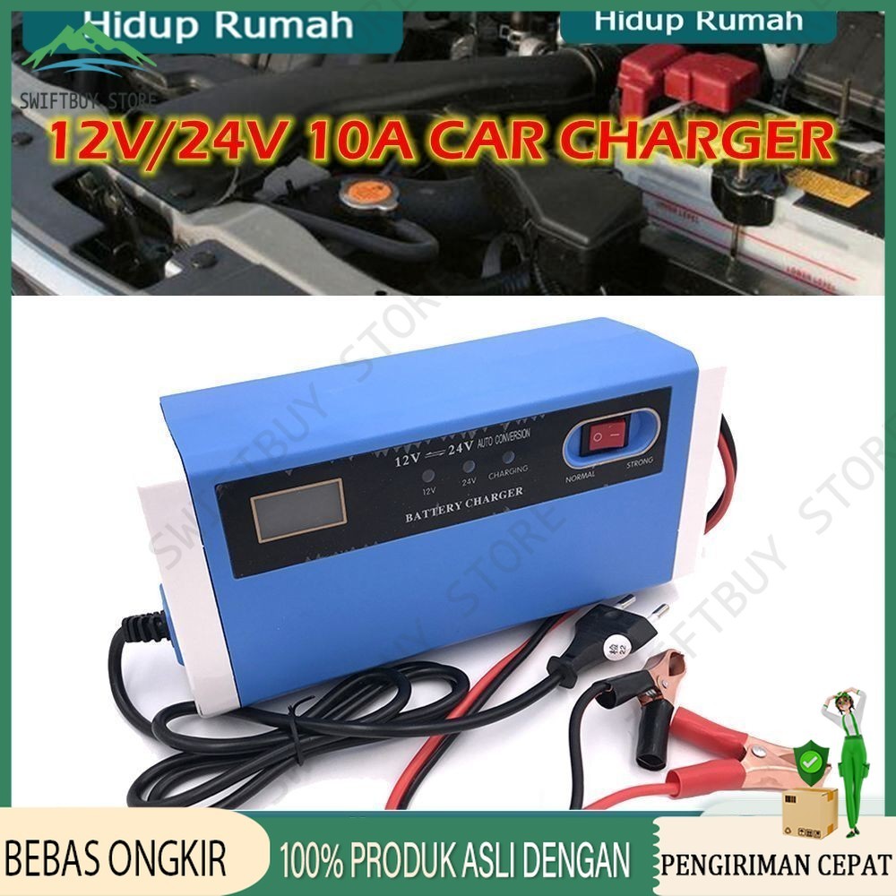 Charger Aki Portable 12V 10A/Charger Aki 12V3AH-20AH Alat Cas Aki /Car Truck Motorcycle Battery Char