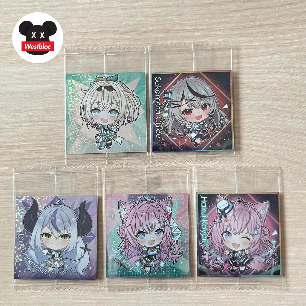 Kazama Iroha Sakamata Chloe La+ Laplus Darkness Hakui Koyori Hololive JP HoloX Bikkuriman Sticker Ba