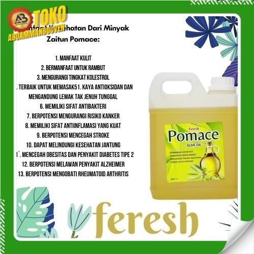 

Minyak Zaitun 1 Liter Pomace Original - Olive Oil Ori Untuk Masak Memasak - Jaitun Pijat Pomace Murni Original Arab