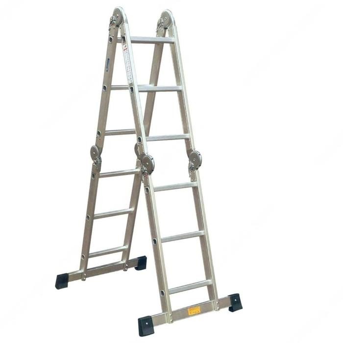 Tangga Lipat Aluminium KRISBOW 4.4 Meter Tangga Konstruksi Aluminium