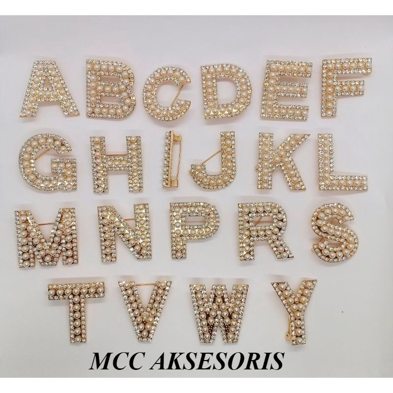 Brooch Inisial|Bros Huruf|Bros Abjad