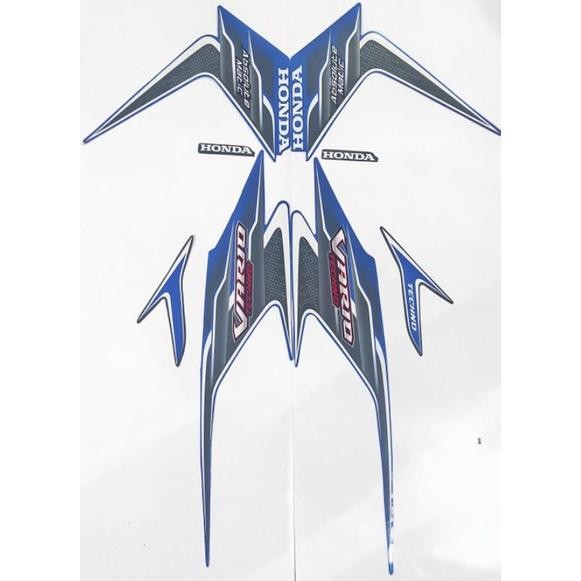 stiker striping motor vario 110 karbu 2010 biru full body original