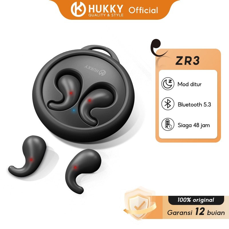 HUKKY ZR3 Wireless Headset Bluetooth Earphones TWS Sleepbuds Mini Invisiable Sleeping Earbuds In-Ear