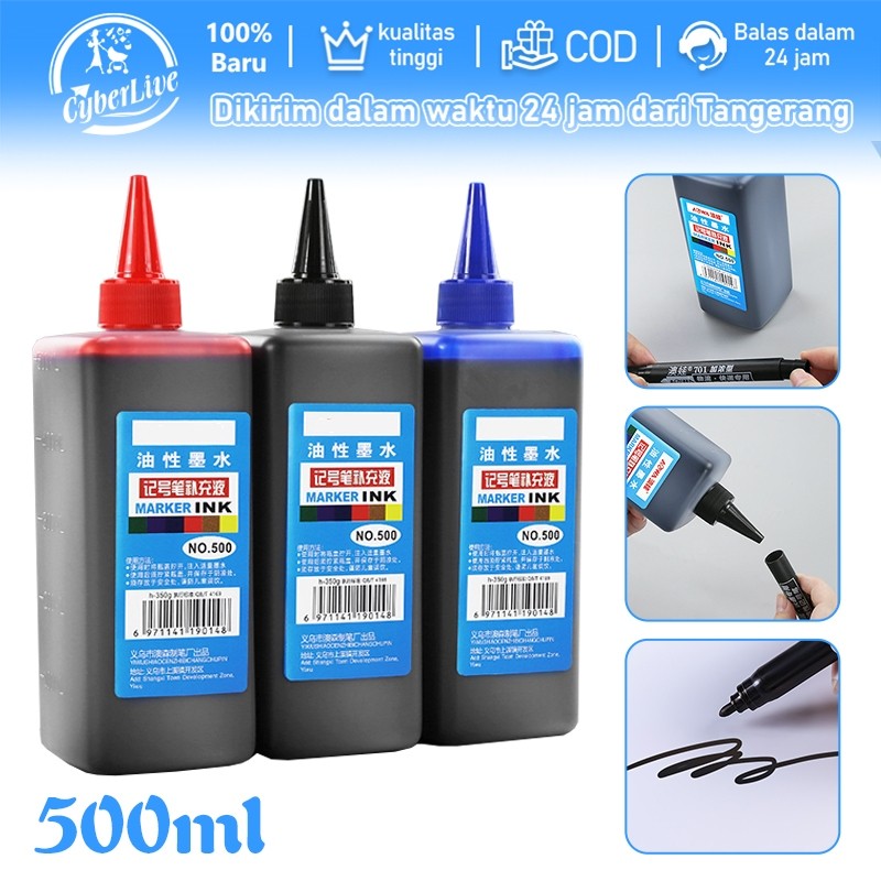 

Jaje.store 500ml Tinta Spidol Permanen Refill Tinta Spidol Permanent Tinta Spidol Hitam