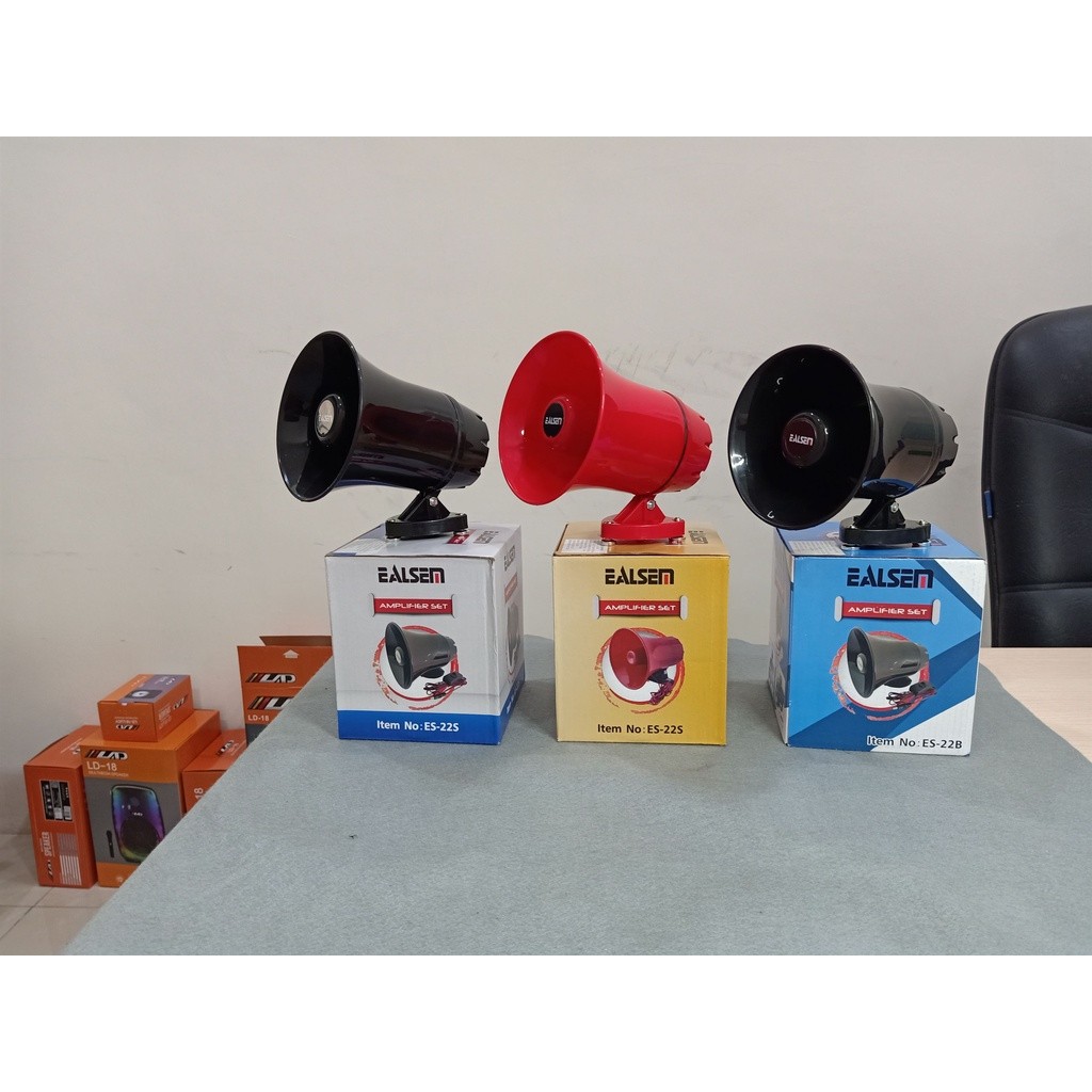Megaphone atau Toa Mini Pengeras Suara Ealsem ES 22S Warna Hitam Untuk Jualan Keliling dan siCO