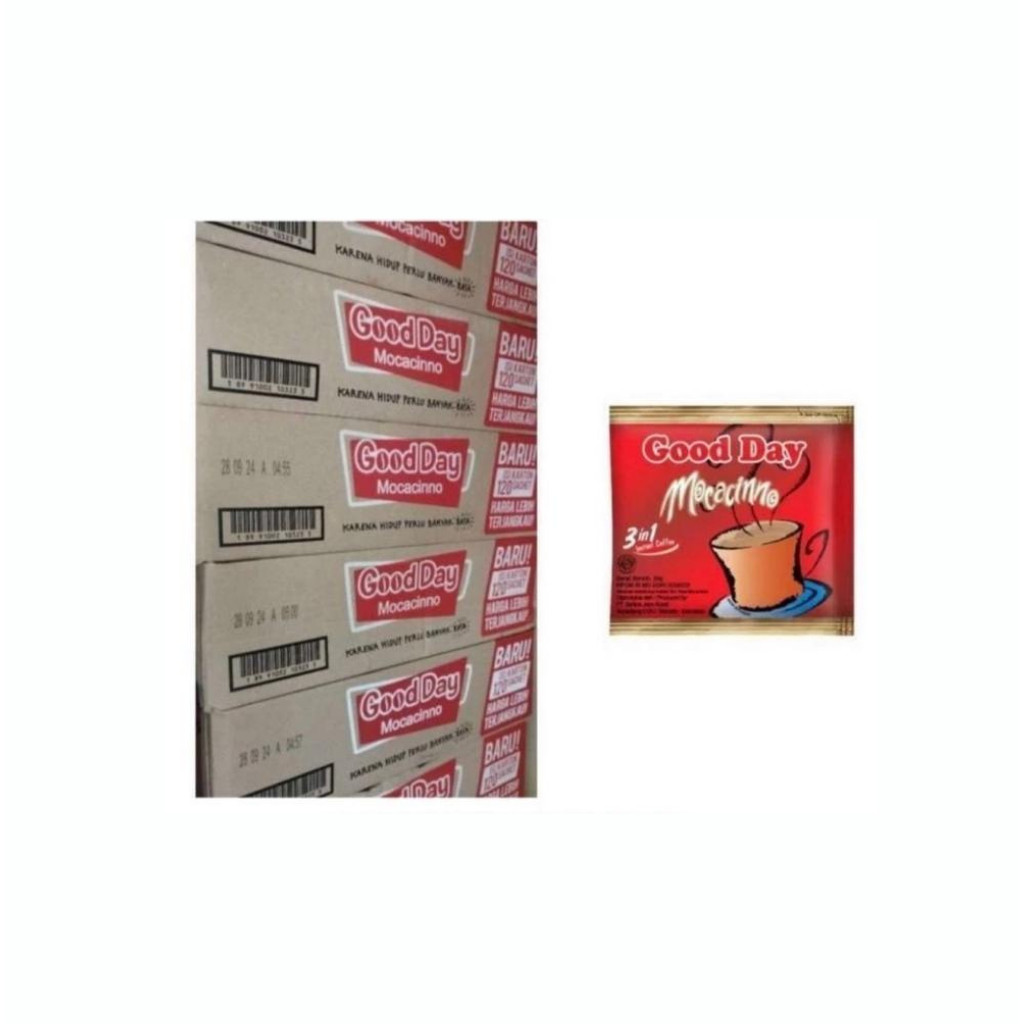 

(kopi sachet nikmat DUS) Kopi Good Day Moccacinno Merah 1 DUS isi 12 renceng