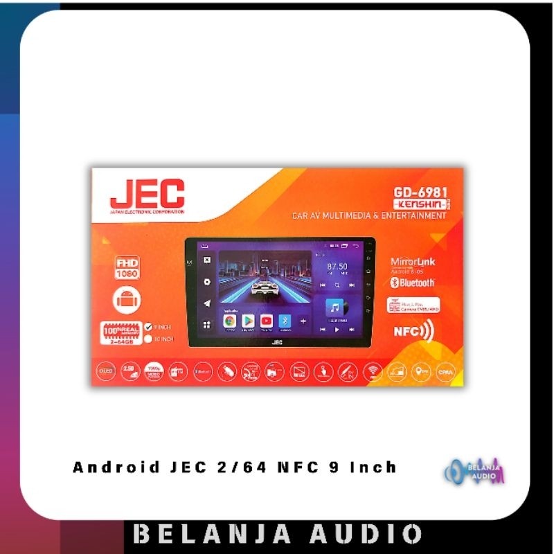 Head Unit Android JEC AUDIOBANK 2/32 IPS 9 INCH