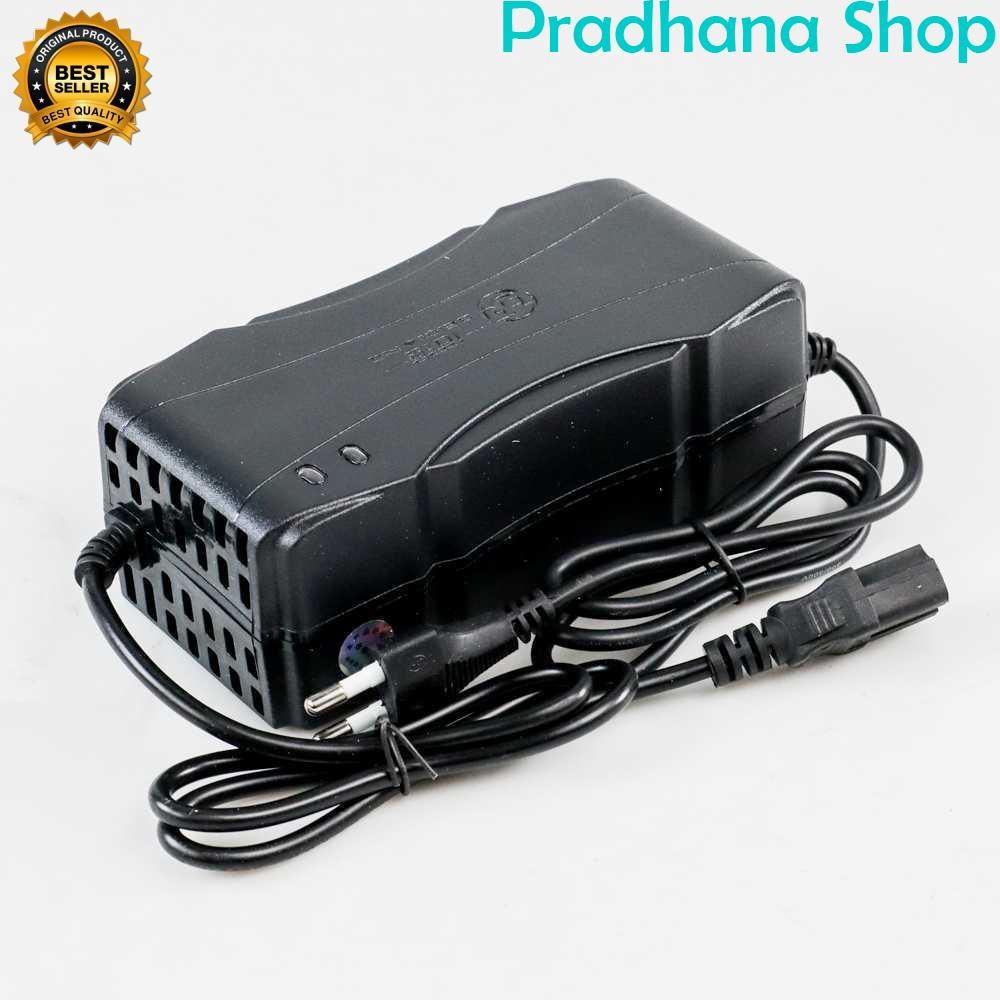 Alat Setrum Cas Baterai Charger Aki Sepeda Listrik Ebike Battery Lead-Acid 48V 1.9Ah