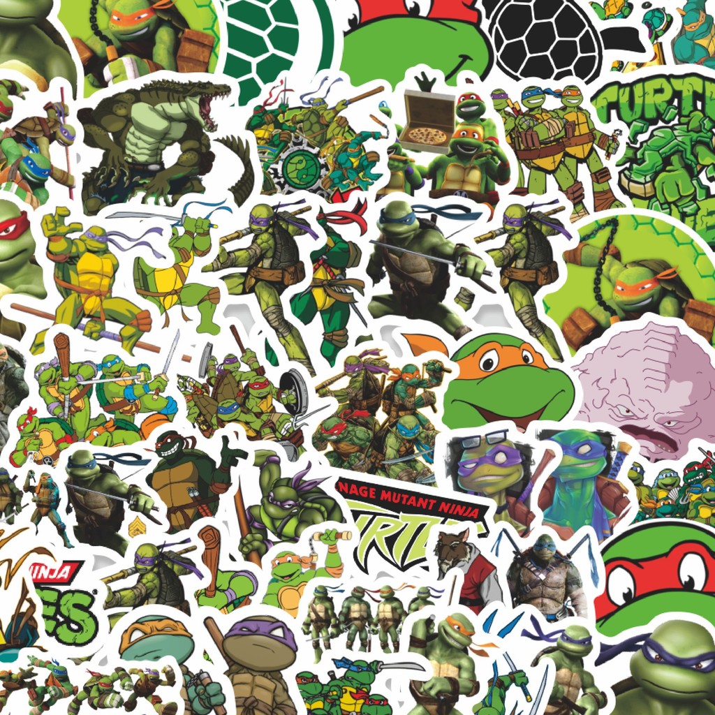 

Stiker Cutting Pack Sticker Kartun Ninja Turtles Sticker Isi 100Pcs Series Aesthetic Lucu Keren Untuk Koper Bahan Vynil