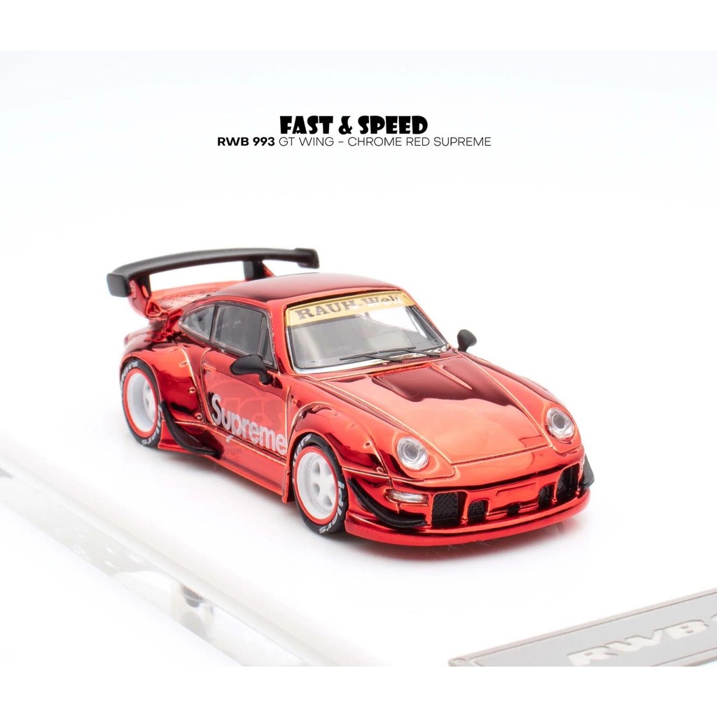 Fast&Speed - Porsche RWB993 GT Wing - Chrome Red