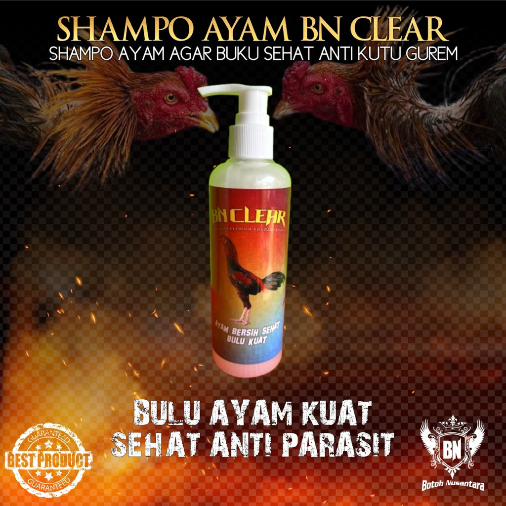 Jamu Ayam Jago Jitu SHAMPO BN CLEAR Sampo khusus anti kutu gurem nyamuk bulu kuat