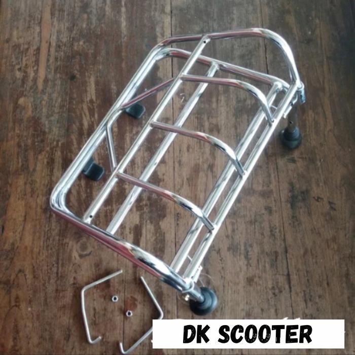 aksesoris vespa rak depan front rack ulma cembung vespa super sprint