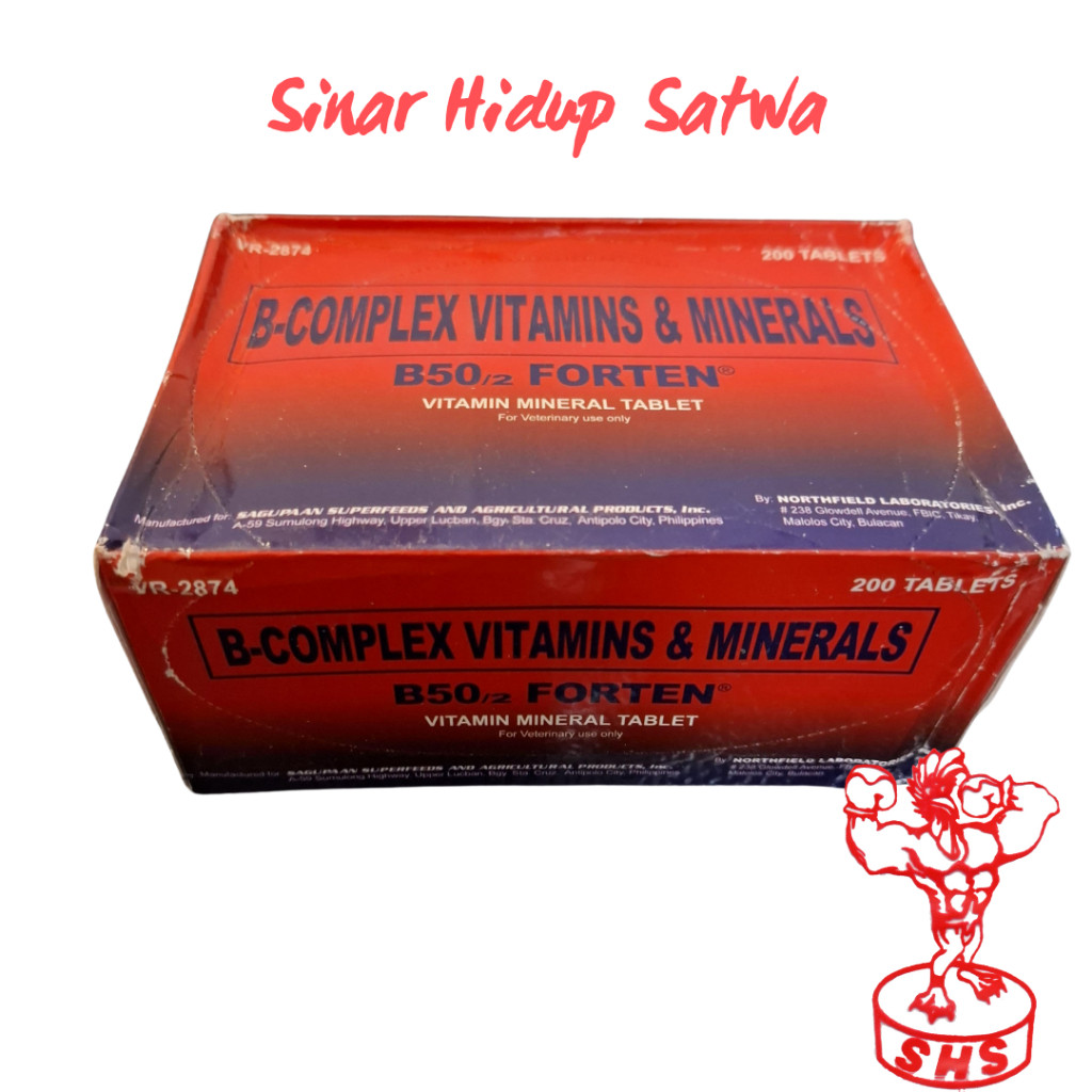 B50 1 BOX 200 Tablet vitamin obat ayam
