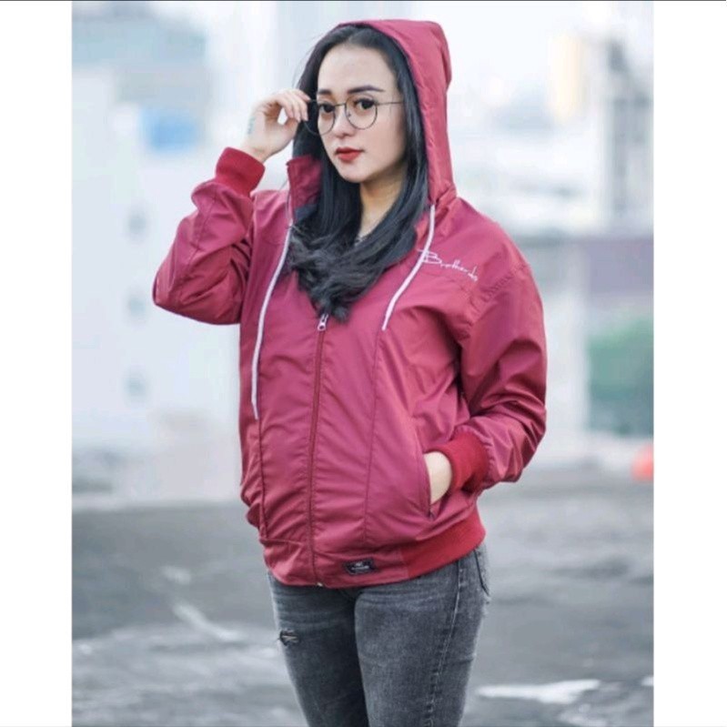 Jaket Wanita BROTHERDO, Jaket Wanita Kekinian Parasut Taslan JN - All Size terbaru