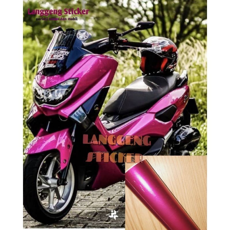 STICSKER SKOTLET MOTOR PINK MUDA CANDY STICKER  SKOTLET  ROSE PINK METALIK CANDY SKOTLET ROS PINK MA