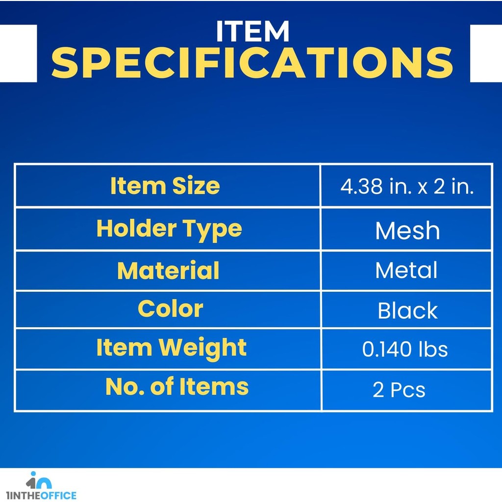 

Mesh Paper Clip Holder for Desk, Paper Clip Holder, Paper Clip Organizer, Black, 4 Pack