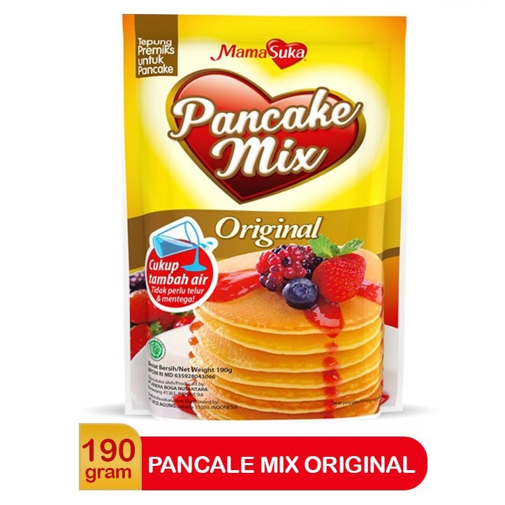 

WP - MAMASUKA PANCAKE MIX ORIGINAL 190 GRAM / TEPUNG PREMIKS INSTAN