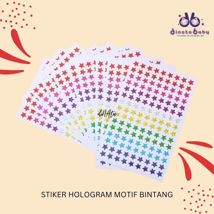 

[ DINATA Baby ] - (1 LEMBAR) BARU!! STIKER HOLOGRAM MOTIF BINTANG