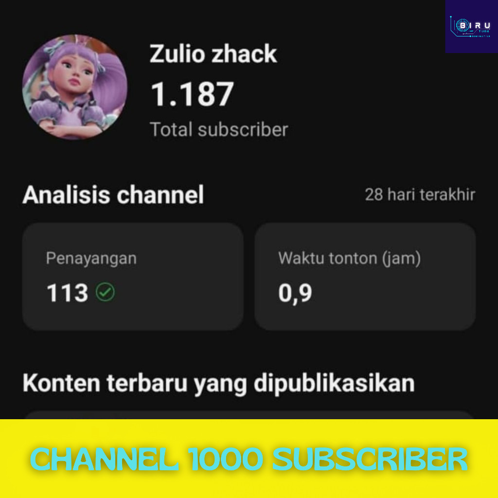 CHANNEL YOUTUBE MONETISASI BONUS ADSENSE FRESH