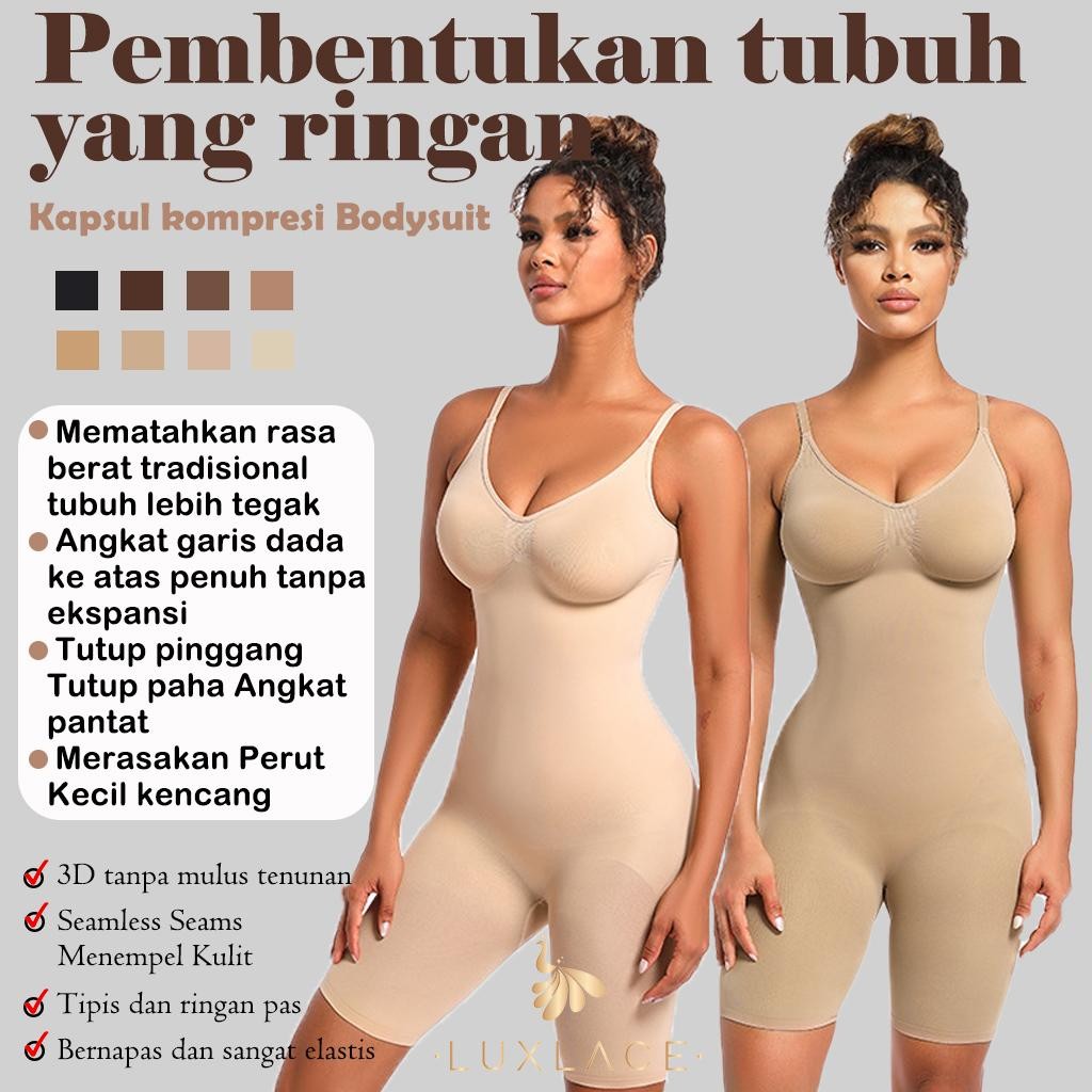 LUXLACE wacoal official store korset pengecil perut Tipis dan ringan pas Setelan pembentuk tubuh one