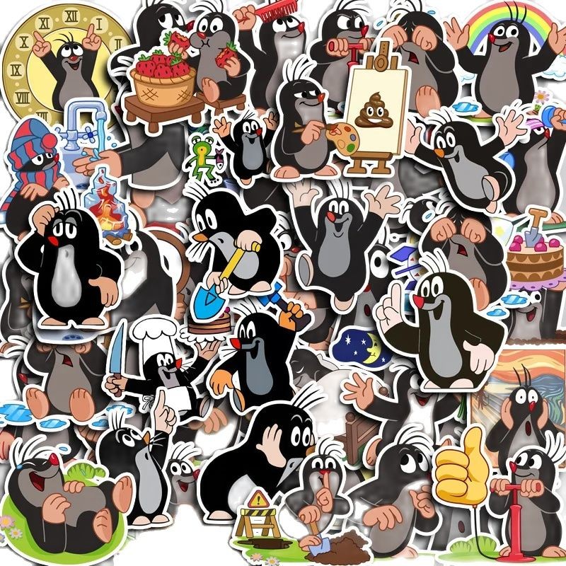 

40Pcs Cute The Mole Sisters Little Mole Stickers DIY Stickers Scrapbooking Phone Luggage Skateboard Vinyl Waterproof Decals