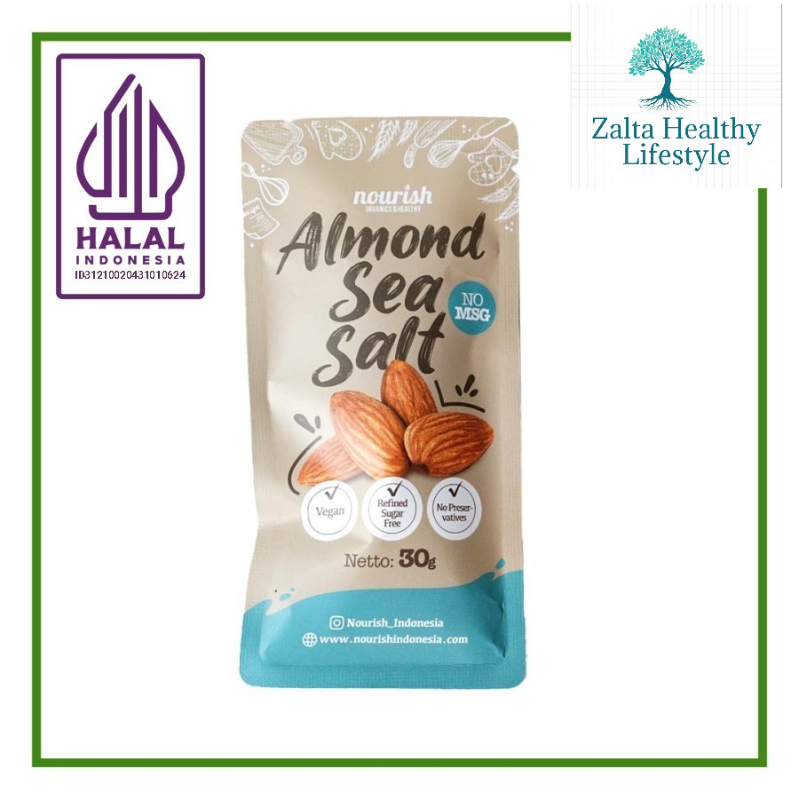 

ORGANIK -Almond Gurih Sea Salt 30gr – Kacang Almond Asin dengan Garam Laut - SD2