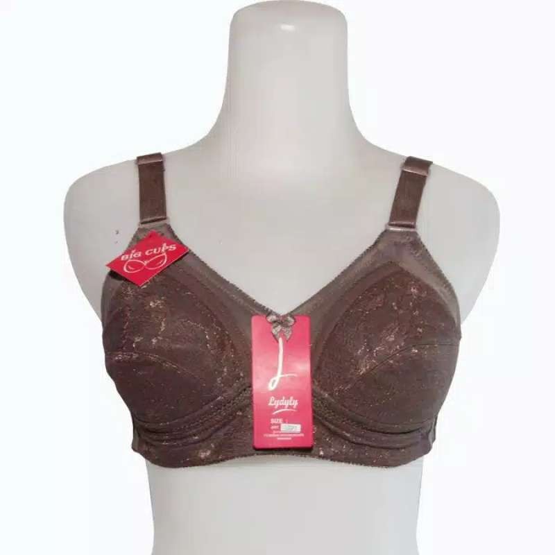 LIDILY L021 Bra Renda Tanpa Kawat Tanpa Busa | Underwear Jumbo Big Cup | BH Big Size
