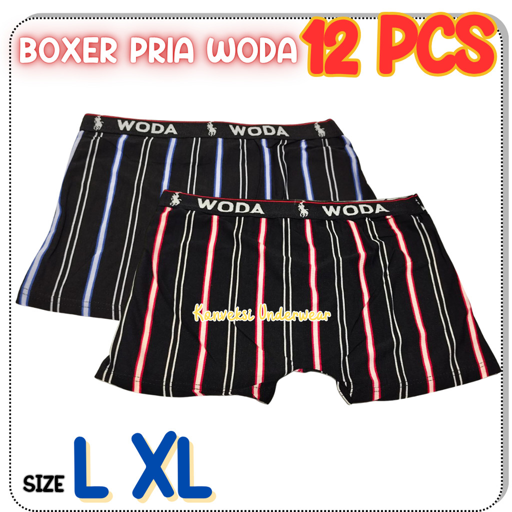 GROSIR 1/2 LUSIN Boxer Pria WODA celana dalam pria dewasa Grosir