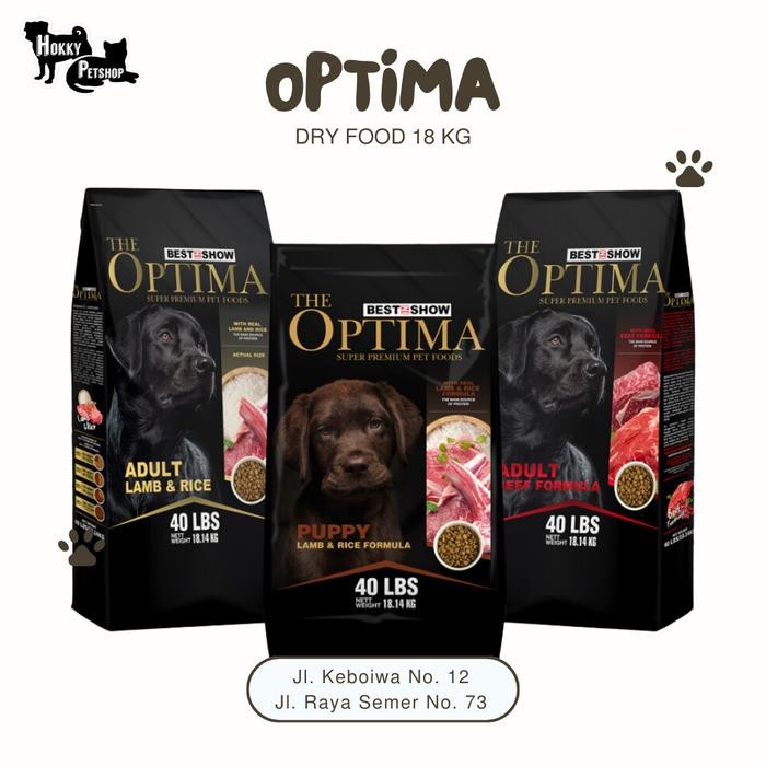 Makanan Anjing Optima / Optima Lamb / Optima Beef / Optima Dog 18 kg - Beef