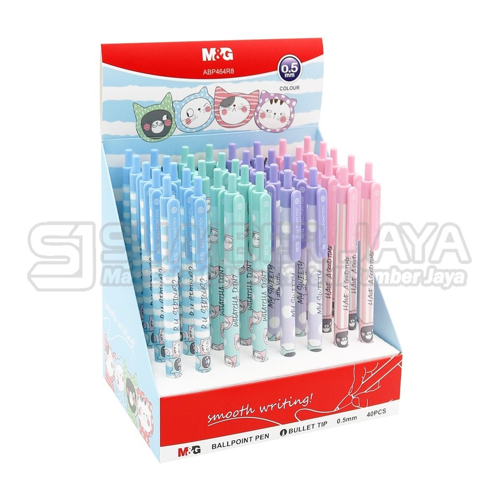 

Ballpoint Pen Cetek 0.5mm Pulpen So Many Cats M&G ABP464R8 Tinta Warna Hitam