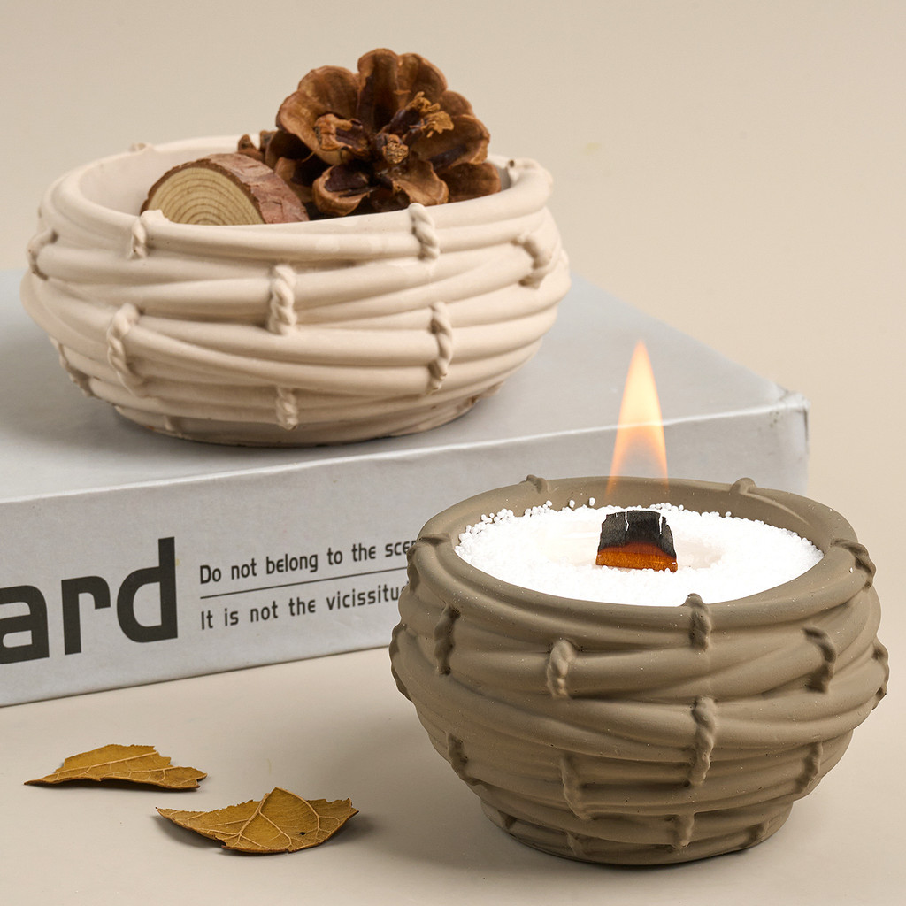 

Creativity Bird Nests Candle Jar Silicone Mold DIY Irregular Reticulation Flowerpot Molds Plaster Resin Storage Box Craft Making