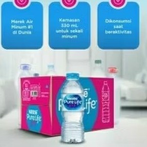 

Nestle Pure Life Air Minum 330 ml Perkarton isi 24 Botol