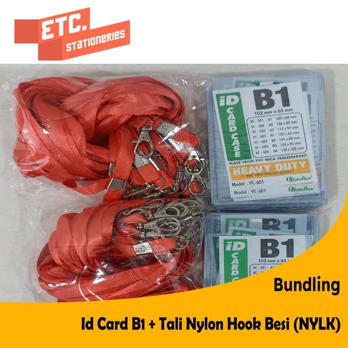 

[Dijual]Paket Bundling Id Card B1 + Tali Nylon Hook Besi (NYLK) - MerahTerlaris