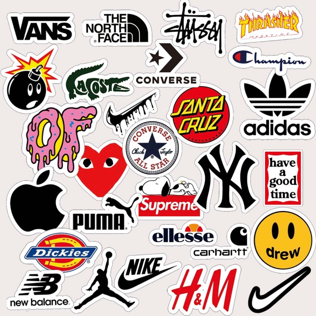 

Stiker Pack Isi 35pcs Logo Brand Paket 1 - Amuzzz12