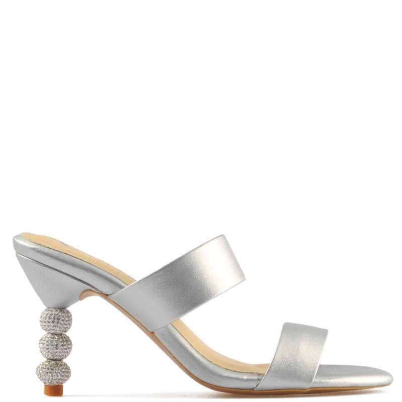 AMANTE Carla Sandal Wanita Heels - Silver