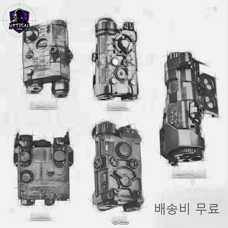 WADSN Black Nylon PEQ-15 NGAL DBAL-A2 OGL MAWL SF M300 M600 Scout Light Flashlight LED Torch