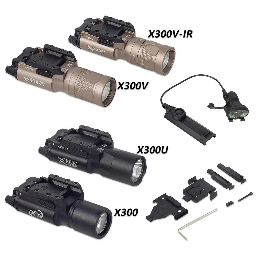 SureFire X300 X300U X300V IR Airsoft Weapon Gun Light Pistol Scout Flashlight Glock 17 With Upgrade 