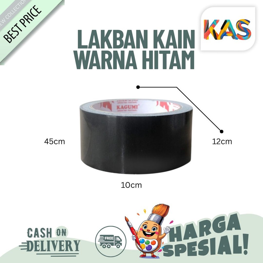 

Cloth Tape Lakban Kain Warna Hitam Joyko 36 mm x 12 meter Orange