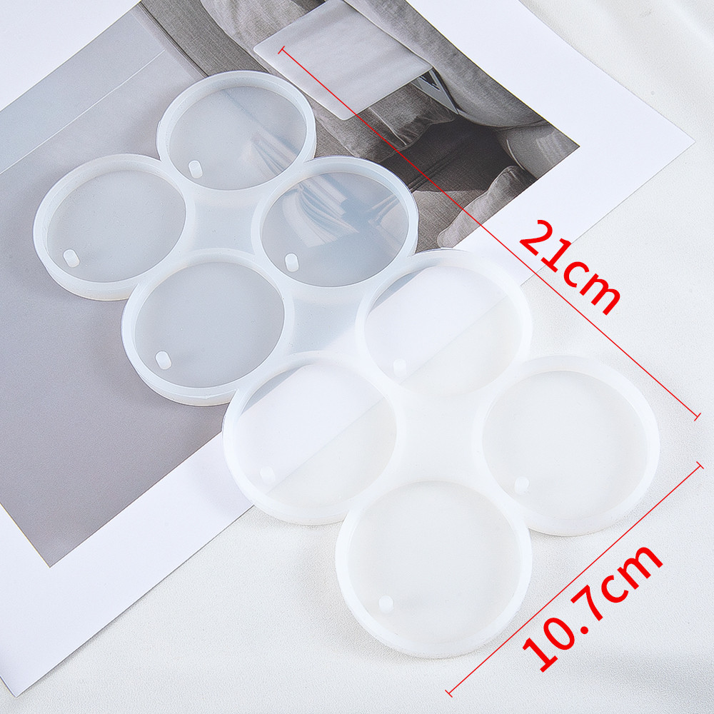 

1PC Round Oval Silicone Mould DIY Epoxy Resin Mold for Jewelry Making Pendant Earrings Key Chain Accessories