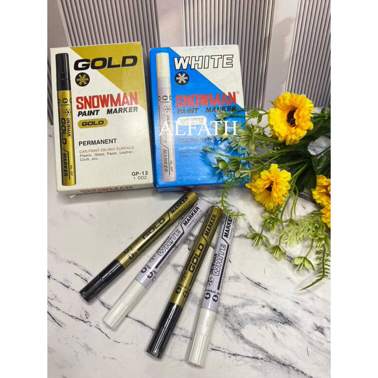 

Ecer Spidol Permanent Snowman Putih - Emas/Gold, Spidol tidak bisa dihapus/ Snowman gold and white