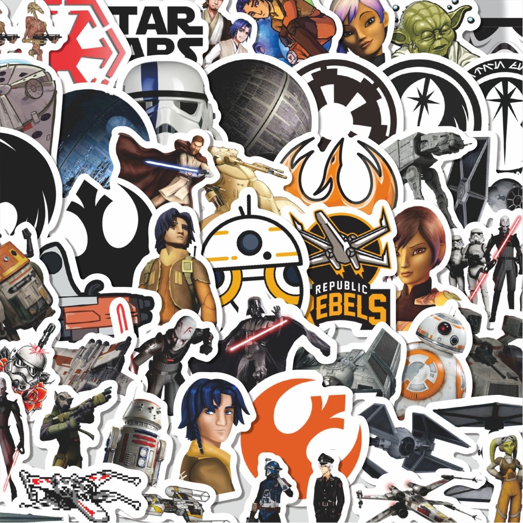 

Stiker Cutting Pack Stiker Kartun Star Wars Rebels Isi 100Pcs Series Aesthetic Lucu Keren Untuk Koper Bahan Vynil