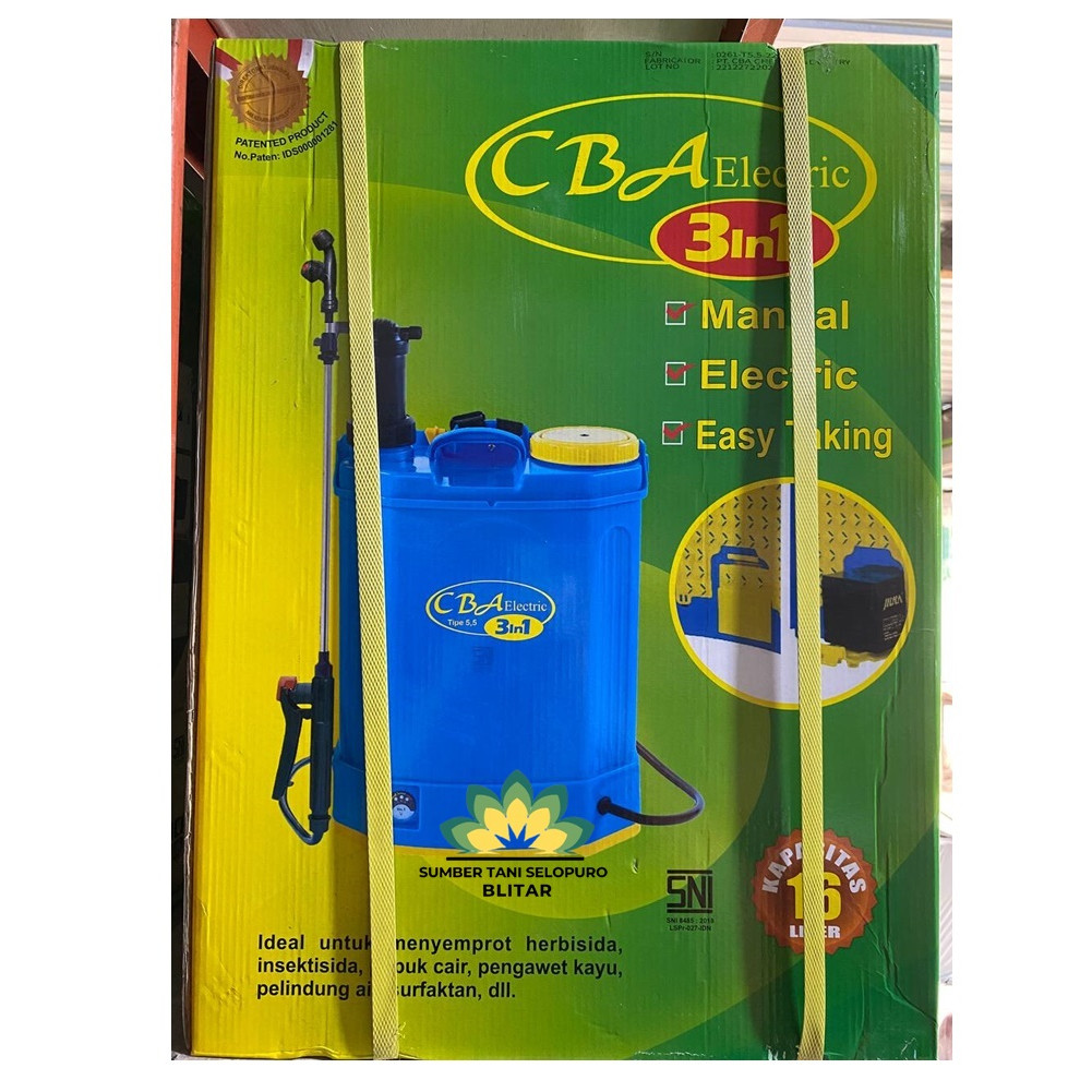 TER Sprayer Electric CBA tipe 5.5 elektrik + manual 16 Liter 3in1 Co