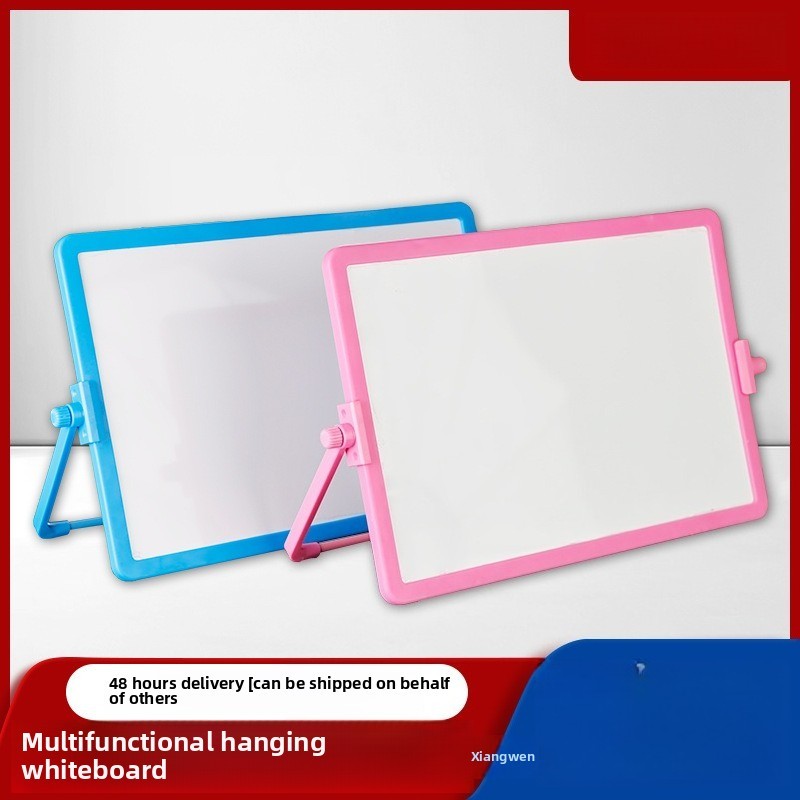 

Double-sided small whiteboard Magnetic home desktop Easy-to-wipe artboard Movable bracket Portable office writing board