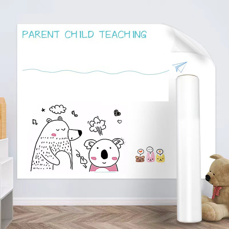 

Premium Whiteboard Wall Sticker Static Cling, No Adhesive No Damage To Wall, Easy To Clean and Reuse for Home, School and Office