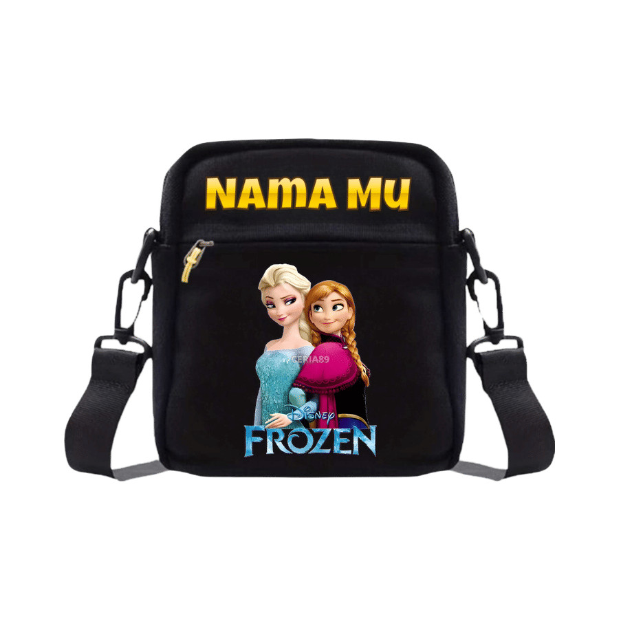 Tas Selempang Mini Frozen – Tas Kecil Anak Perempuan Karakter Elsa Anna, Mini Sling Bag Lucu Cocok u